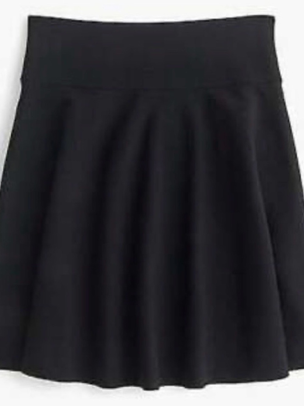 J. Crew Black Fit-and-Flare Mini Skirt